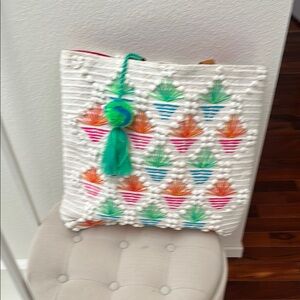 Colorful Woven Tote Bag